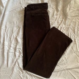 Jones New York Brown corduroy straight leg jeans